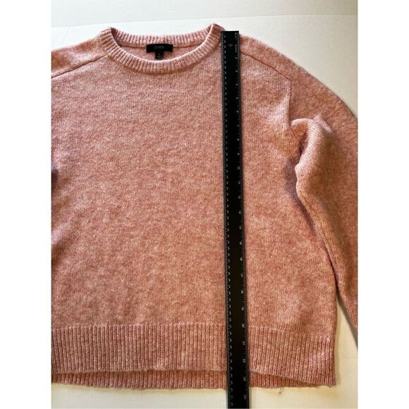 J. Crew Relaxed Saddle Sleeve Merino Wool Blend Sweater Heather Blush Size Large - Picture 5 of 8
